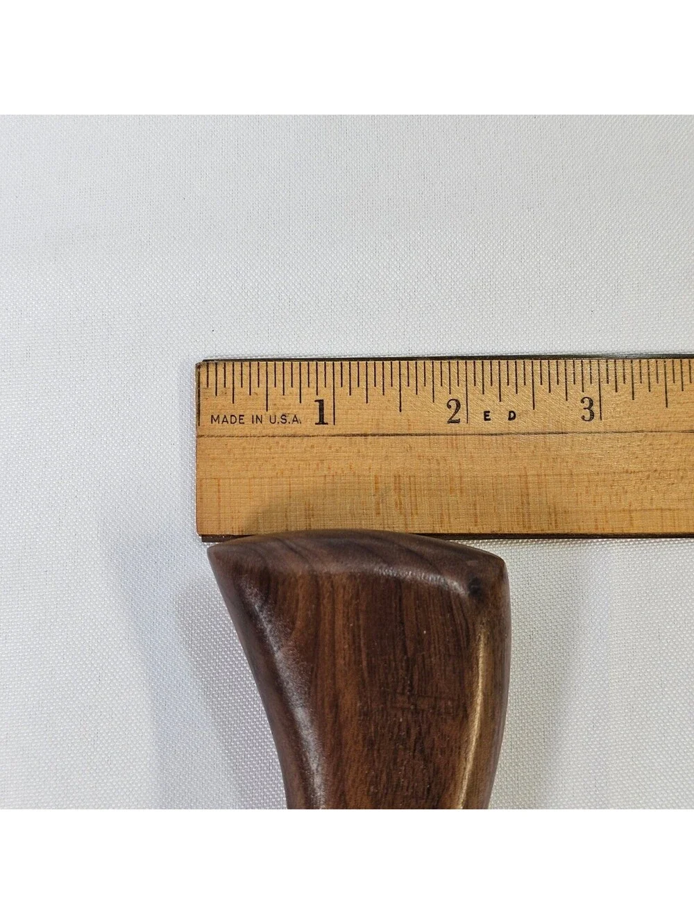 US Air Force Veteran Walnut Wood Walking Cane Spiral Carved Handcrafted Brown